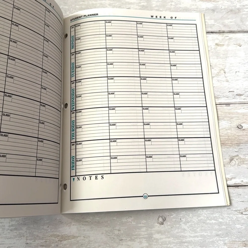 Five Star Student Daily Planner Mead Forrest Green Black NEW